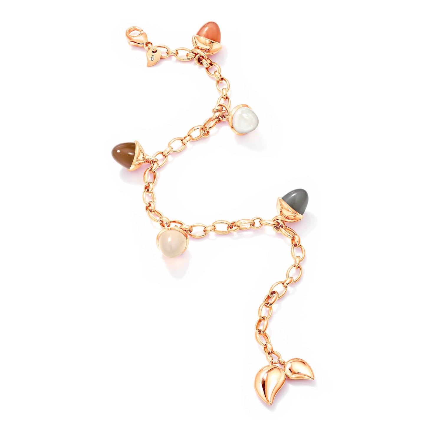 MIKADO Flamenco Charm Cashmere Armband, Roségold • Mondstein von Tamara Comolli (B-MFL-ch-cas-rg)