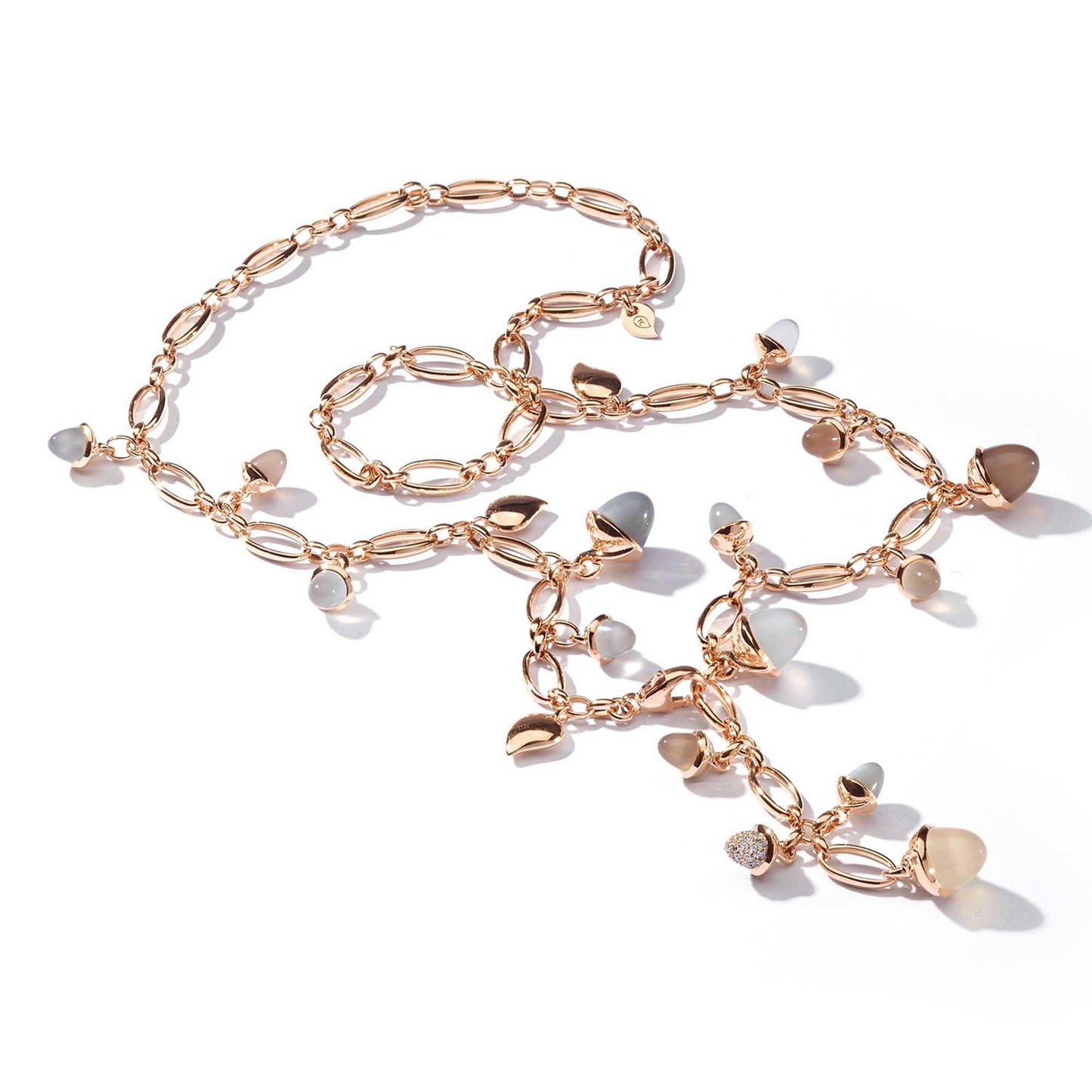 MIKADO Kette Cashmere, Roségold • Diamant • Mondstein von Tamara Comolli (N-M-56-Cas-p-rg) MIKADO Kette Cashmere, Roségold • Diamant • Mondstein von Tamara Comolli (N-M-56-Cas-p-rg)