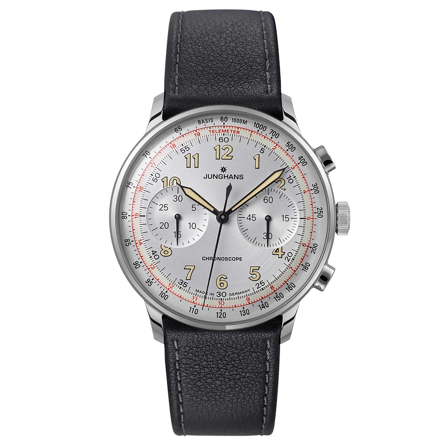 Meister Telemeter, Edelstahl von Junghans (27/3380.02) Meister Telemeter, Edelstahl von Junghans (27/3380.02)