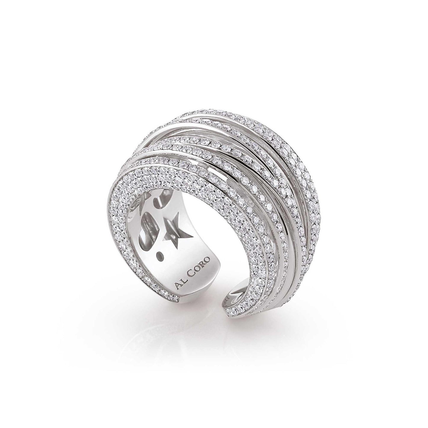 Mezzaluna Ring, Weißgold • Diamant von Al Coro (R7048W)