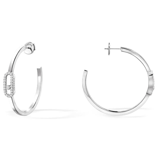 Move Uno Creolen KM, Weißgold • Diamant von Messika (12485-WG)