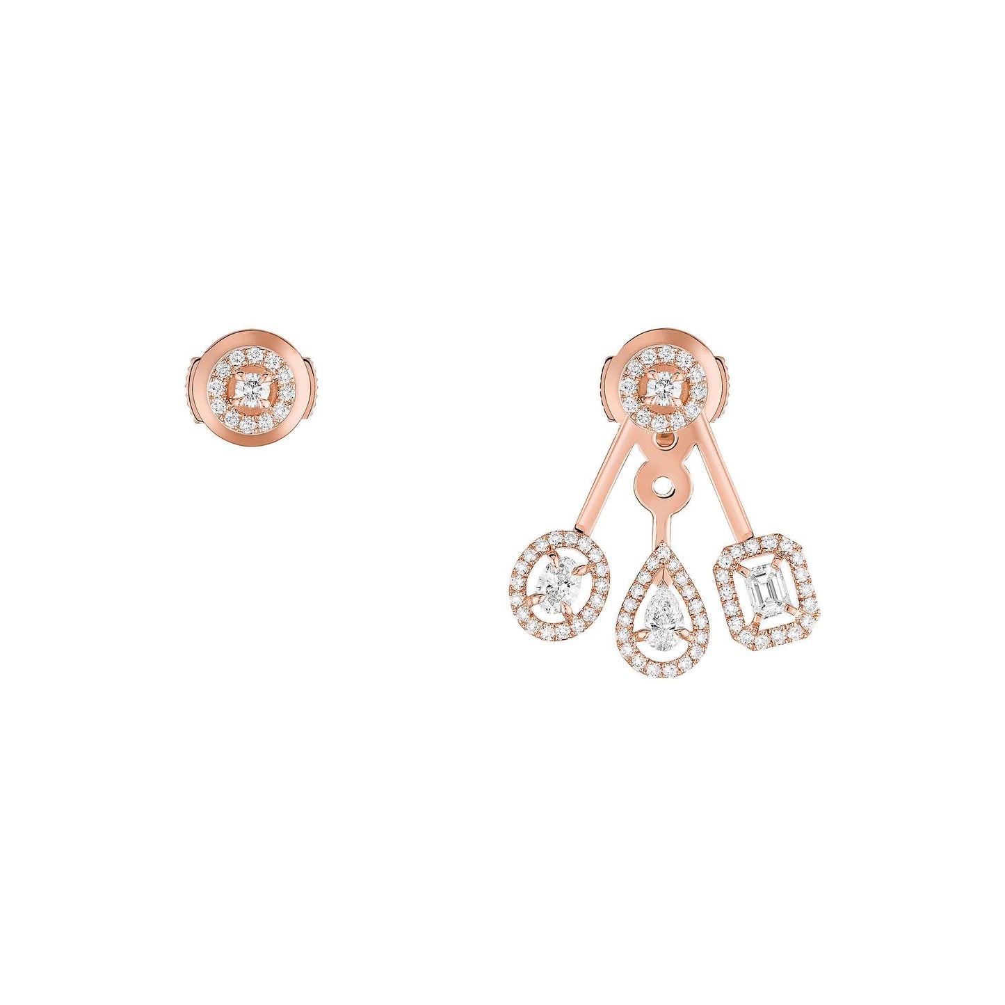 My Twin Trio Ohrringe, Roségold • Diamant • Smaragd von Messika (06527-PG) My Twin Trio Ohrringe, Roségold • Diamant • Smaragd von Messika (06527-PG)