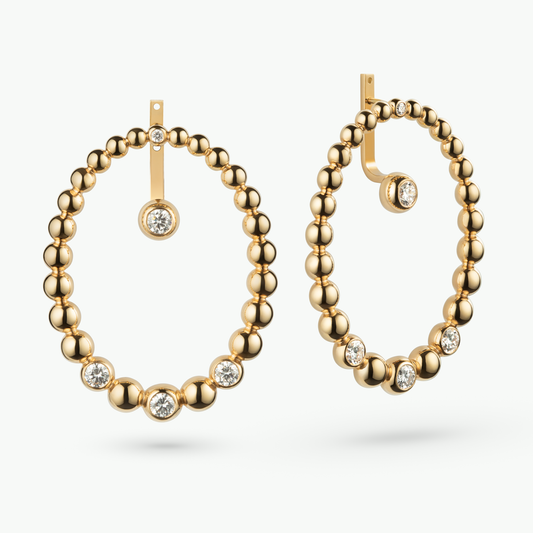 Olivia Creolen in Gelbgold von The Good Bling Berlin