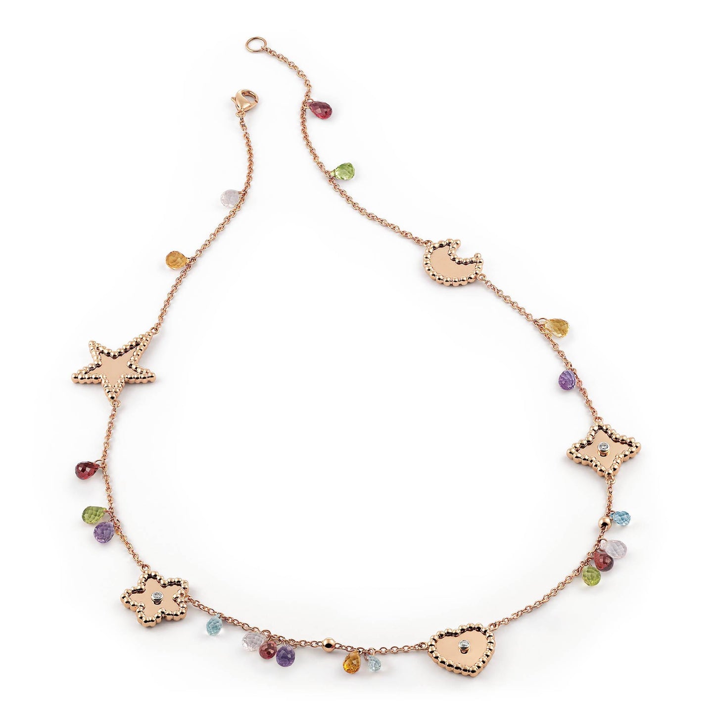 Palladio Collier, Roségold • Edelsteine von Al Coro (NC255R)