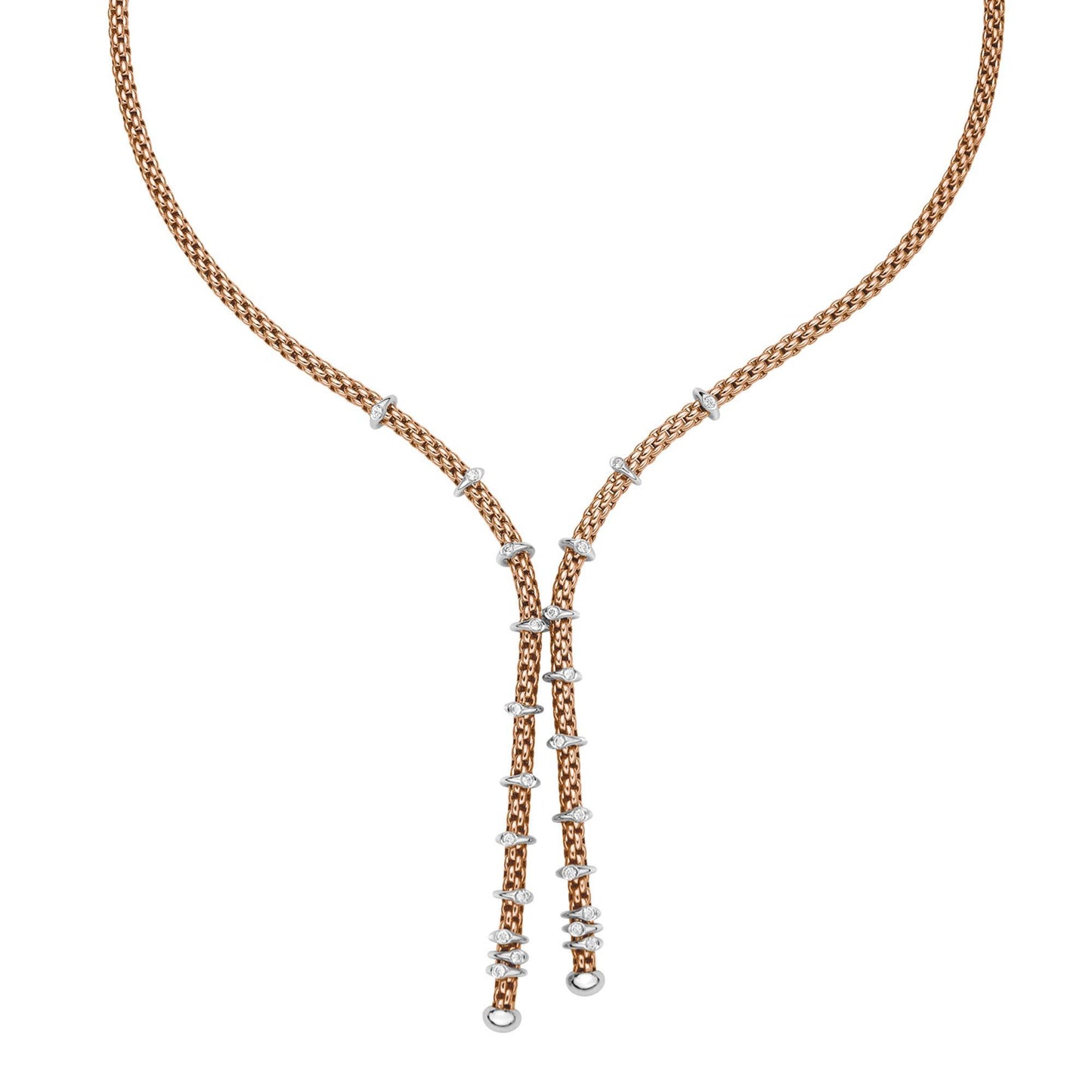 Prima Halskette, Bicolor-Gold • Diamant von FOPE (74708CX_BB_R_XBX_043)