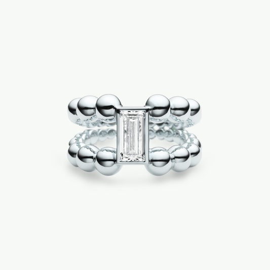 Pippa Ring Baguette in Gelbgold von The Good Bling Berlin