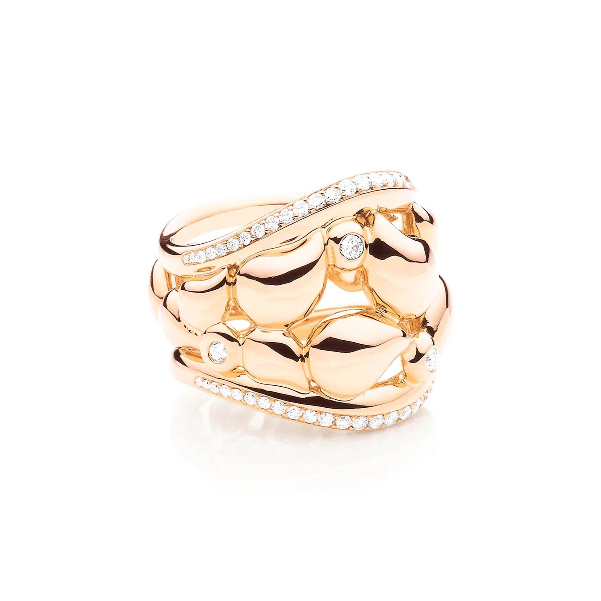 SIGNATURE Lace Ring, Roségold • Diamant von Tamara Comolli (R-LAC-l-pl-rg)