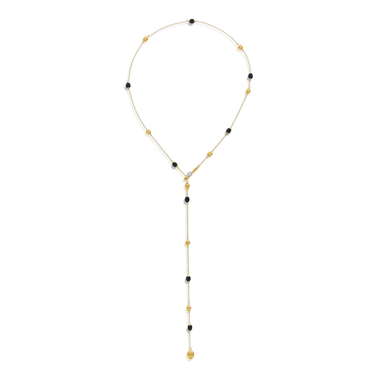 Soffio Halskette, Gelbgold • Diamant • Onyx von Nanis (CS27-587)