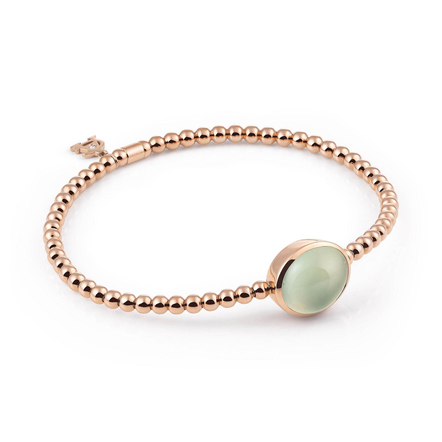 Stretchy Armband, Roségold • Prasiolith von Al Coro (A981BR)