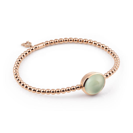 Stretchy Armband, Roségold • Prasiolith von Al Coro (A981BR)