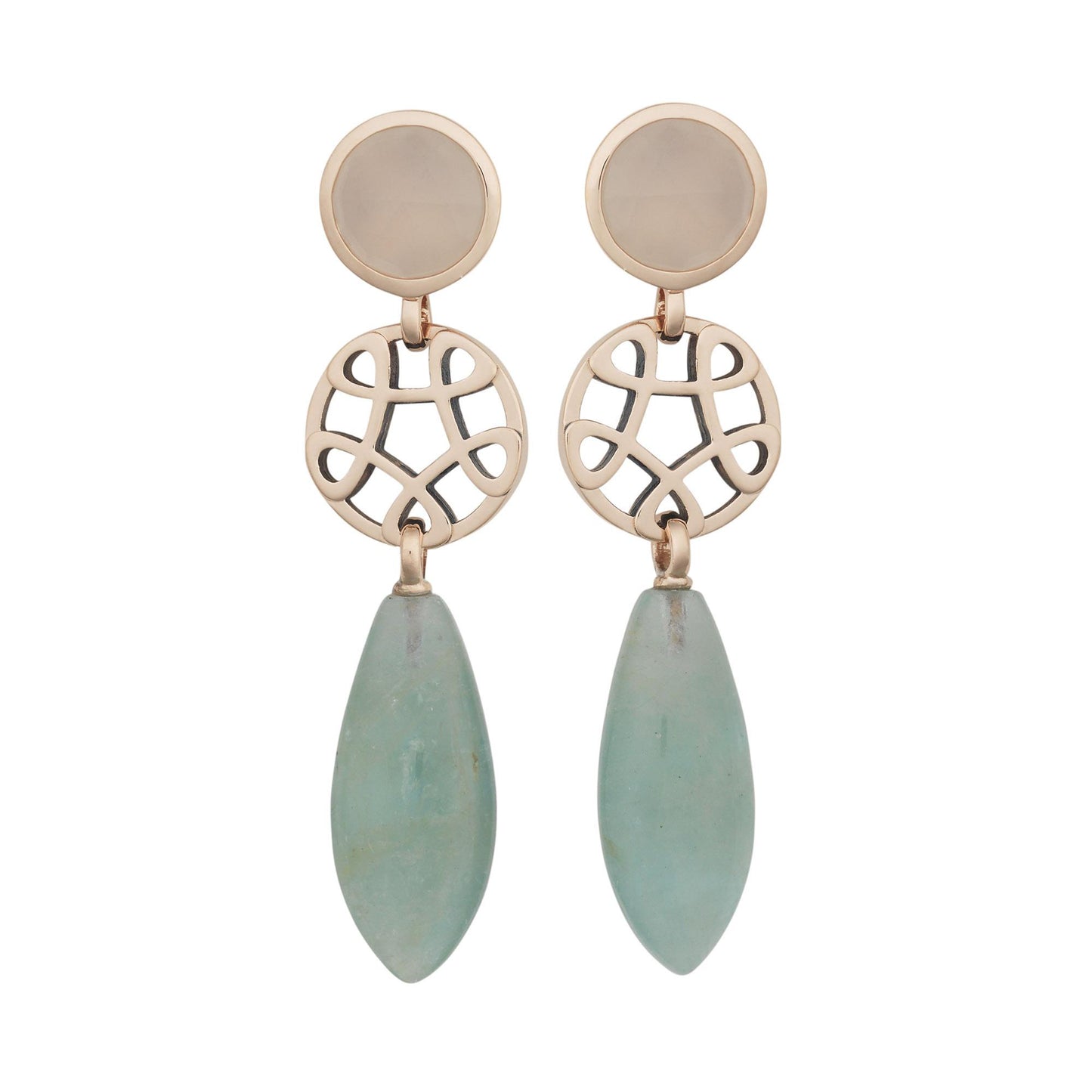 Toujours Ajour Ohrringe • Aquamarin • Mondstein von Bron (8OR4819MWBAQ)