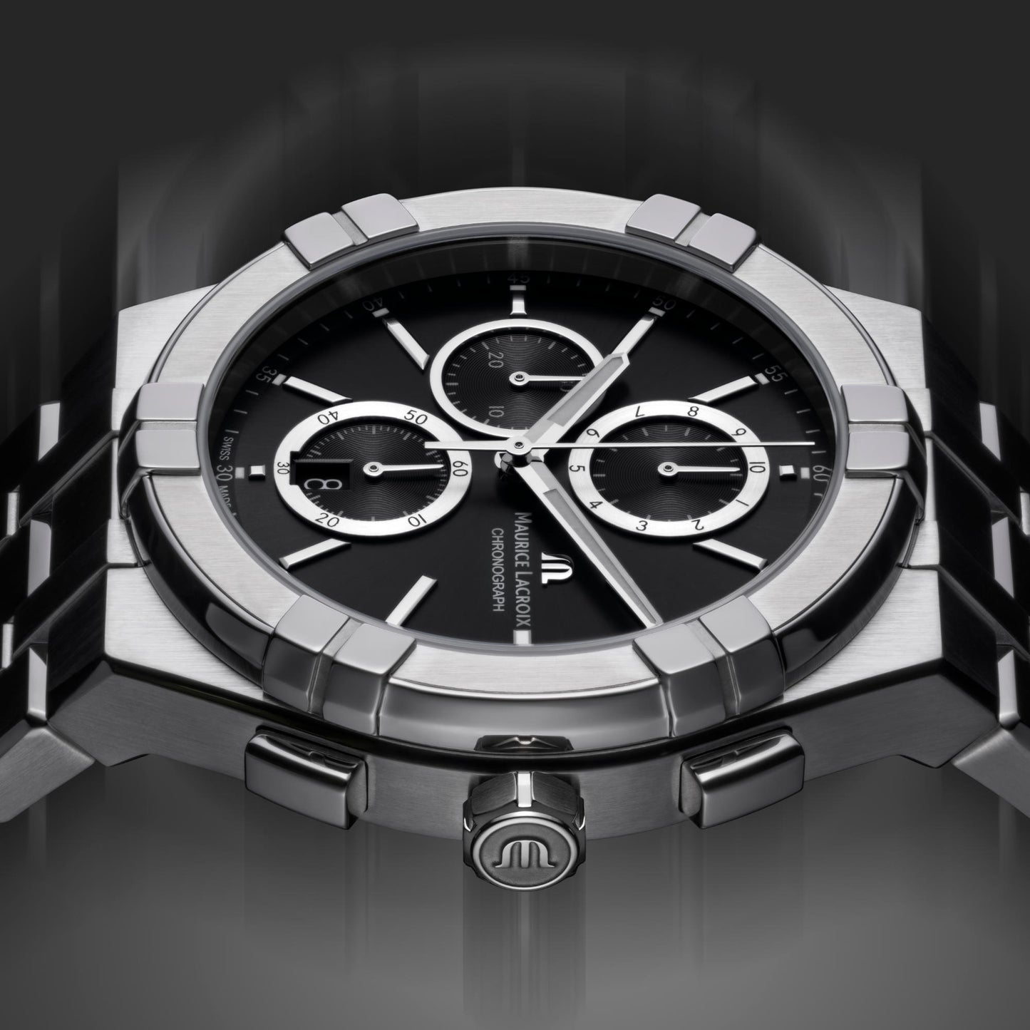 Aikon Quarz Chronograph , Edelstahl • Quarz von Maurice Lacroix (AI1118-SS002-330-1)