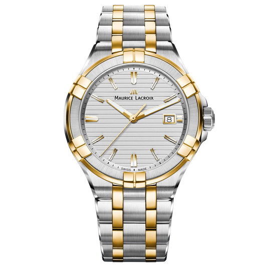 Aikon Quarz Date 42 mm, Gelbgold von Maurice Lacroix (AI1008-PVY13-133-1)