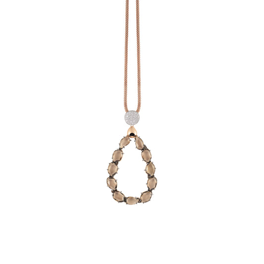 Candy Anhänger, Roségold • Diamant • Rauchquarz von Al Coro (NP1742SQR)