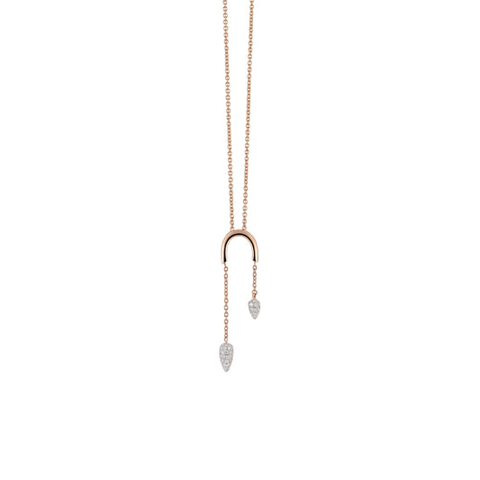 Al Coro Goccia Collier (NC7553WR) aus Roségold mit Diamant
