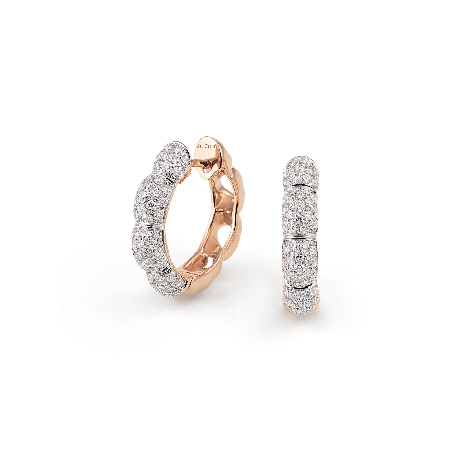 Al Coro La Piazza Ohrringe (NE305WR) aus Roségold mit Diamant