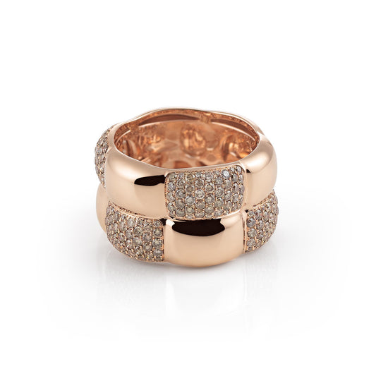Al Coro La Piazza Ring (NR453BDR) aus Roségold mit Diamant