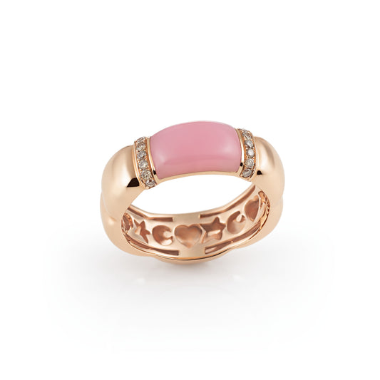 Al Coro La Piazza Ring (NR479POR) aus Roségold mit Diamant
