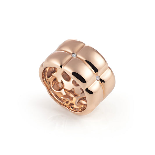 Al Coro La Piazza Ring (NR886R) aus Roségold mit Diamant