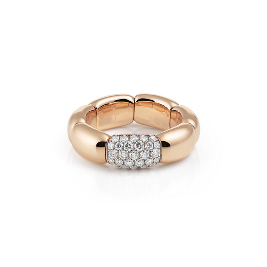 Al Coro La Piazza Ring (R984R) aus Bicolor-Gold mit Diamant