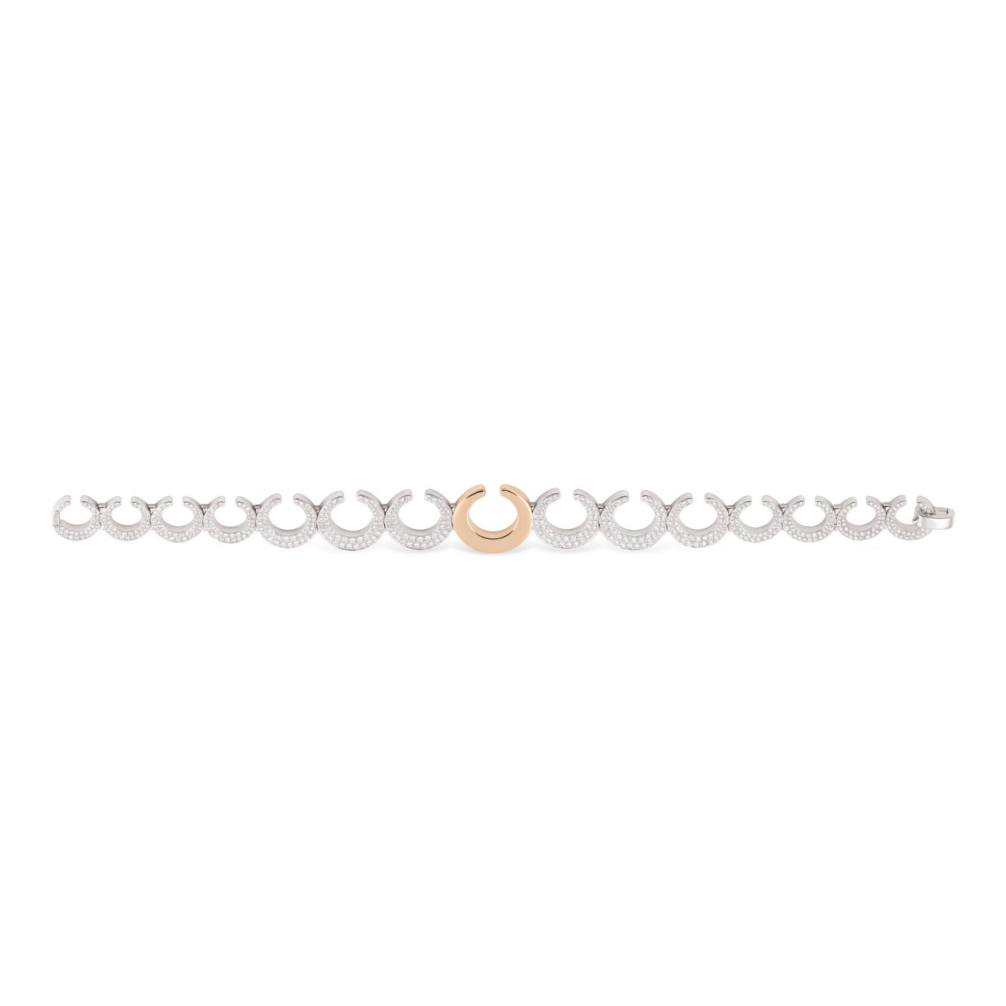 Mezzaluna Armband, Bicolor-Gold • Diamant von Al Coro (NB8350WR)