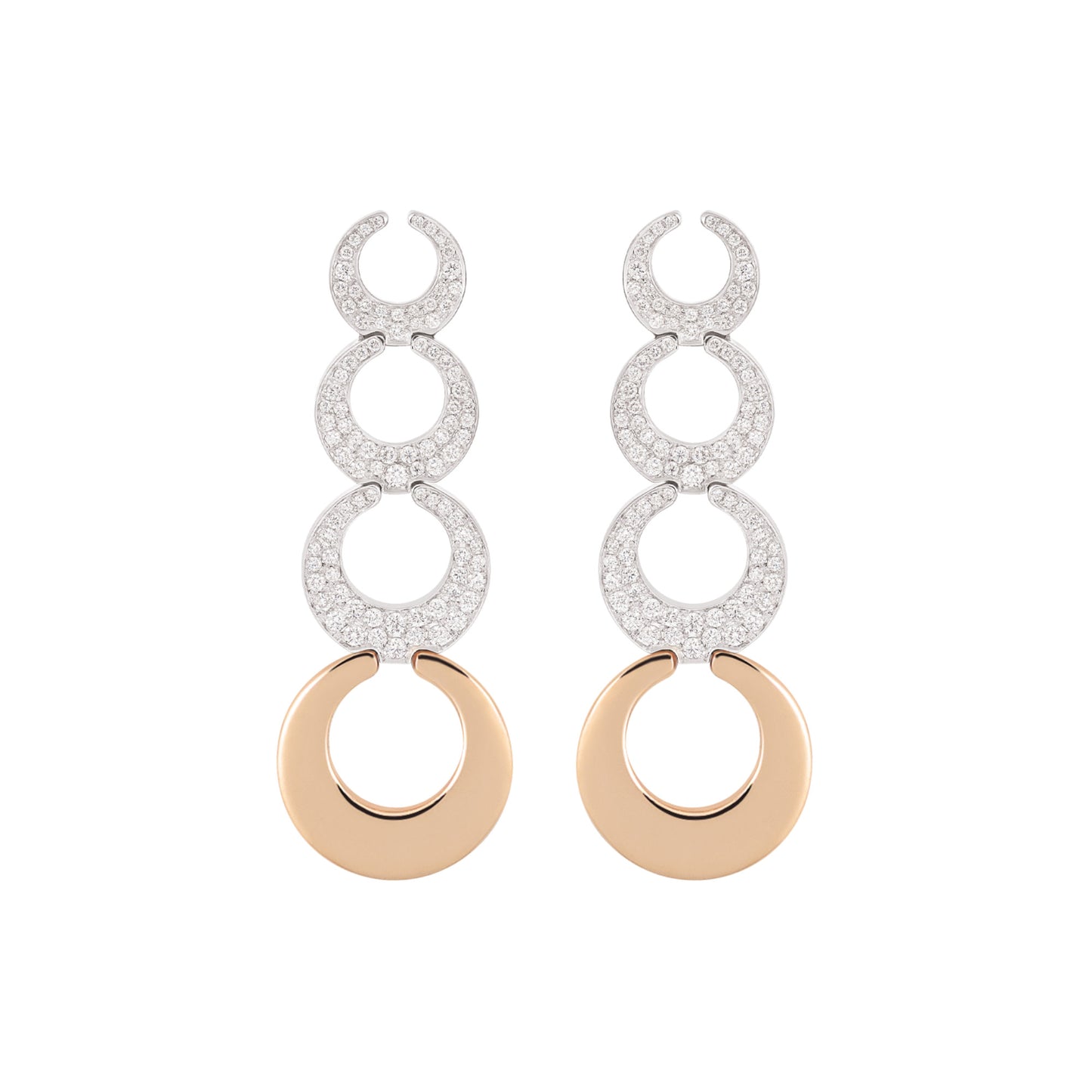 Mezzaluna Ohrringe, Bicolor-Gold • Diamant von Al Coro (NE9173WR)