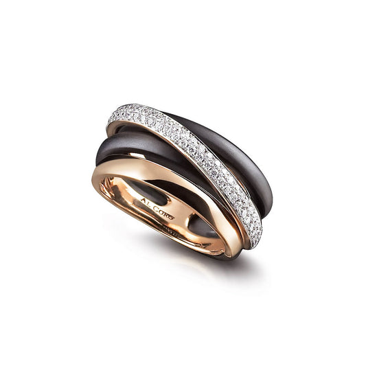 Al Coro Neraviglia Serenata Ring (NR10970R) aus Roségold mit Diamant