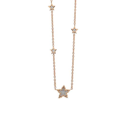 Al Coro Palladio Collier (C259R) aus Roségold mit Diamant
