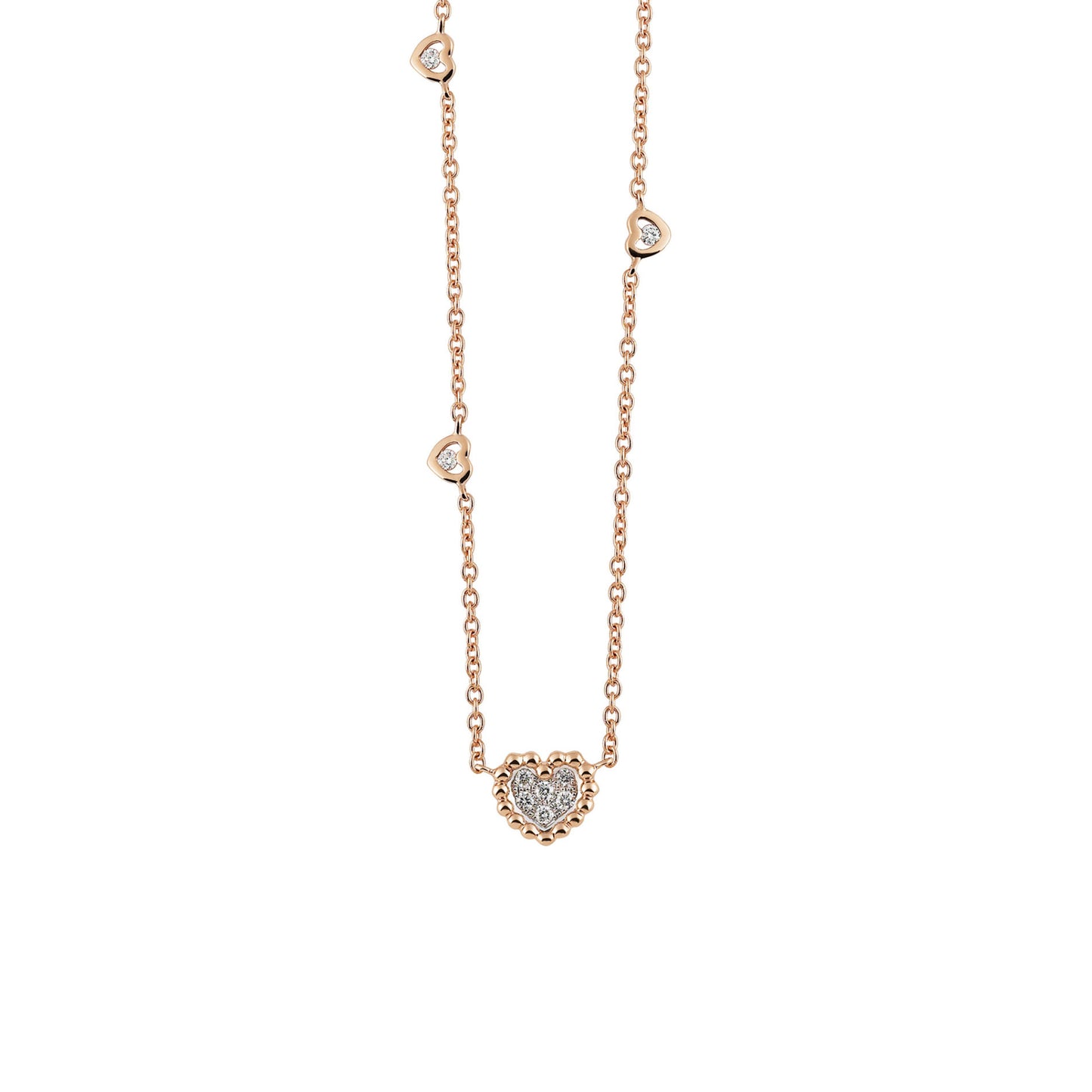 Al Coro Palladio Collier (C260R) aus Roségold mit Diamant