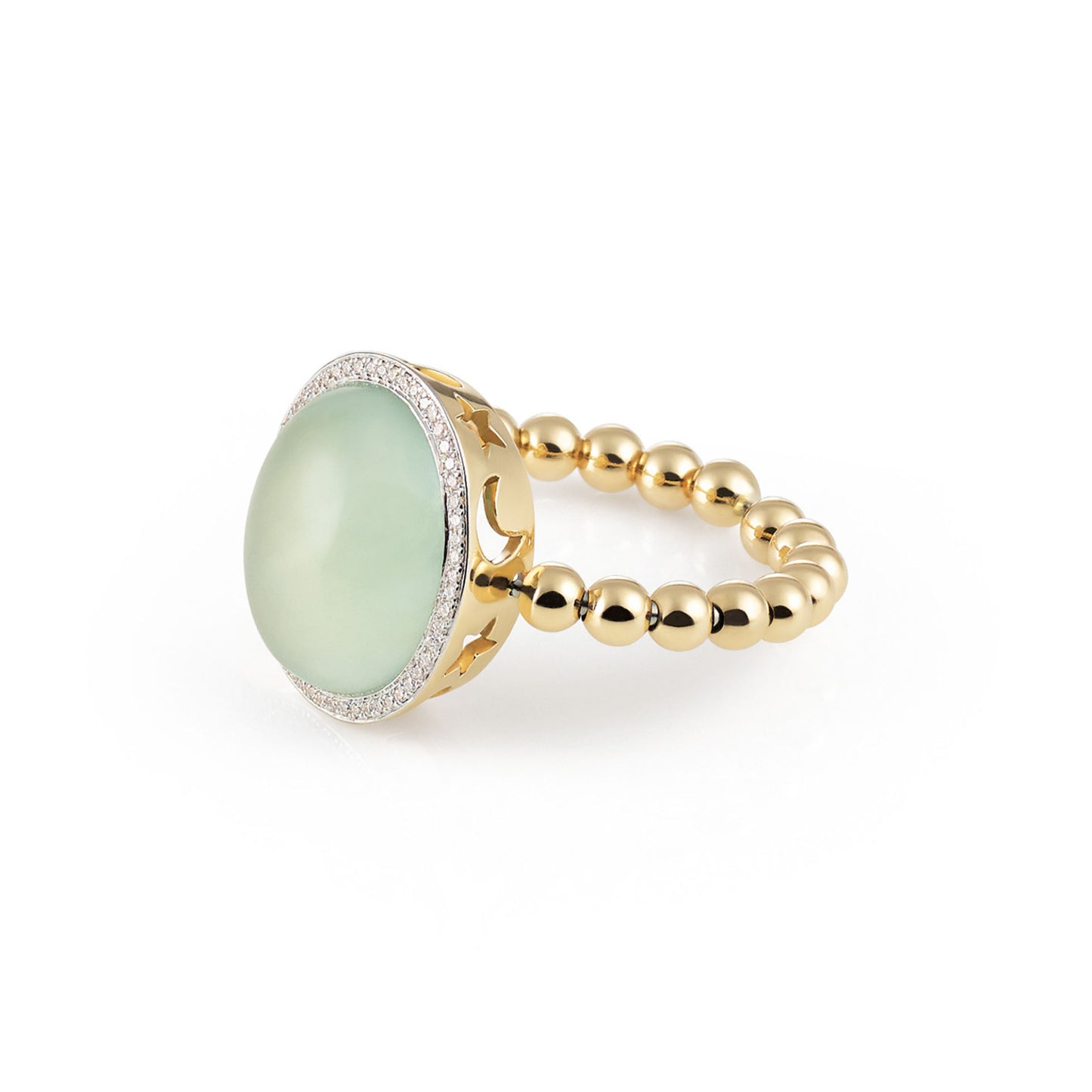 Al Coro Palladio Ring (NR4034PG) aus Gelbgold mit Diamant