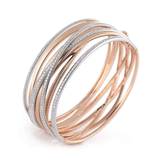 Al Coro Serenata Armreif (NB378R) aus Bicolor-Gold