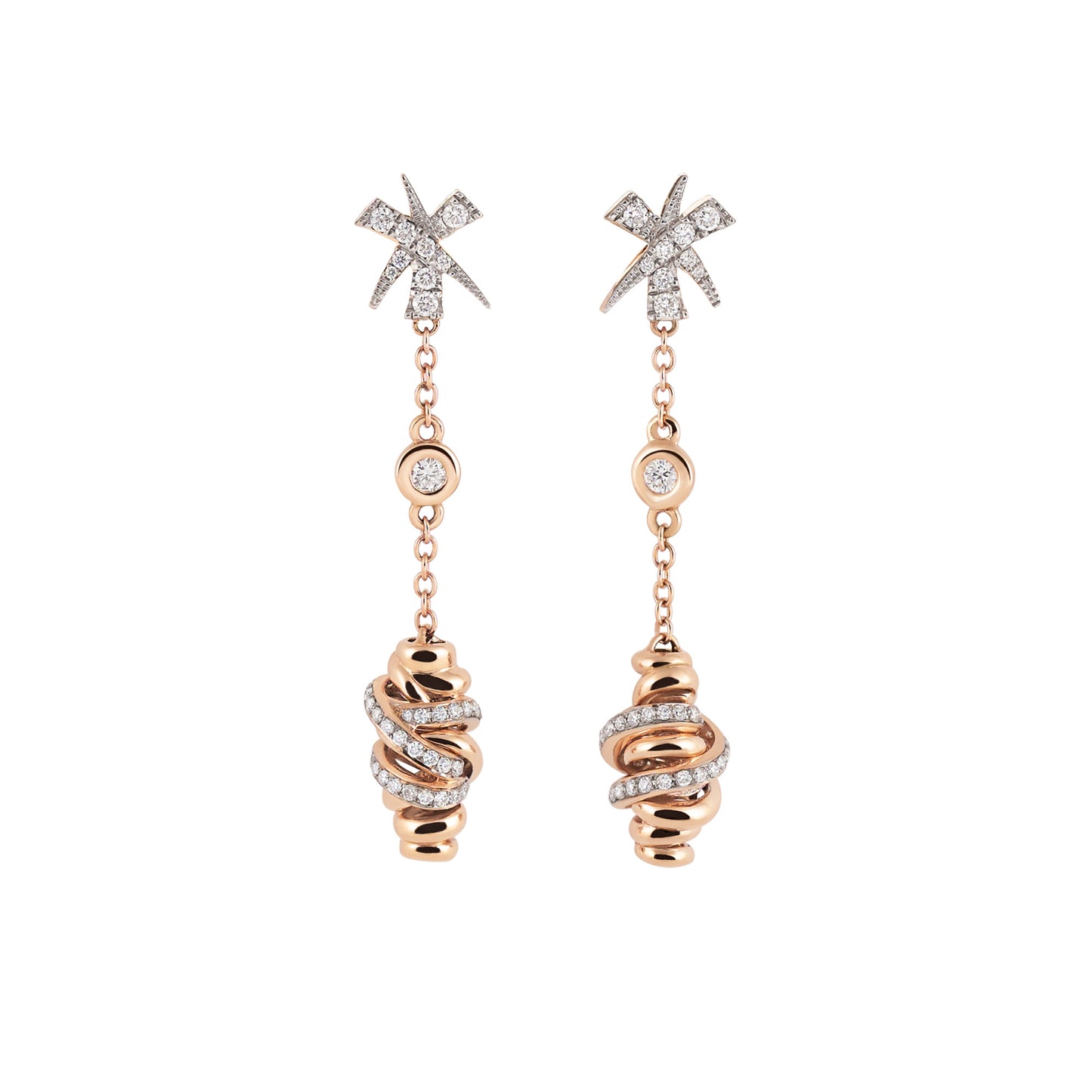 Al Coro Serenata Ohrhänger (E2342WR) aus Bicolor-Gold mit Diamant