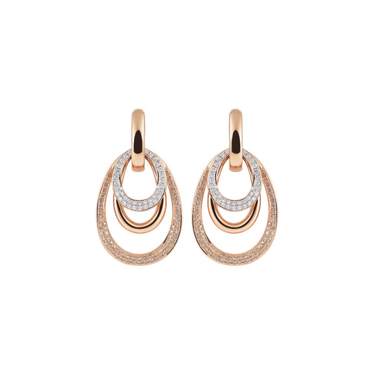 Al Coro Serenata Ohrhänger (NE730BWR) aus Bicolor-Gold mit Diamant