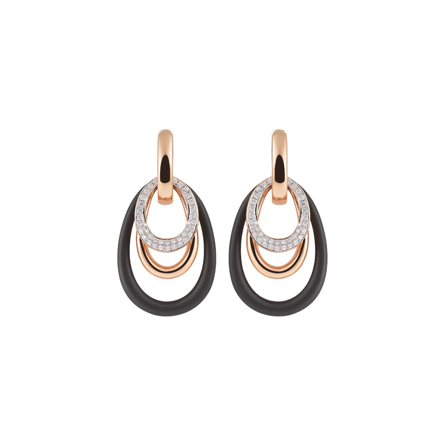 Al Coro Serenata Ohrhänger (NE918WR) aus Bicolor-Gold mit Diamant