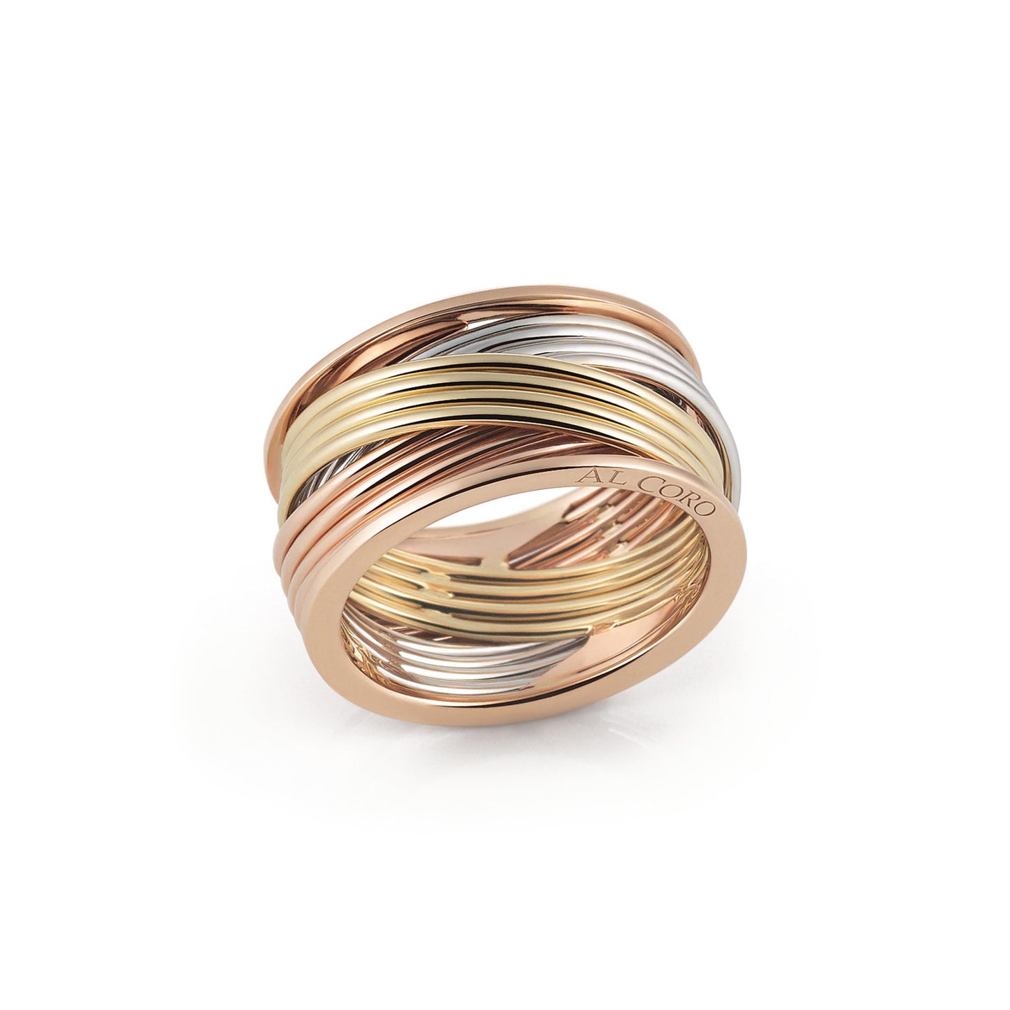 Al Coro Serenata Ring (NR234WGR) aus Gelbgold, Roségold, Weißgold, Rotgold