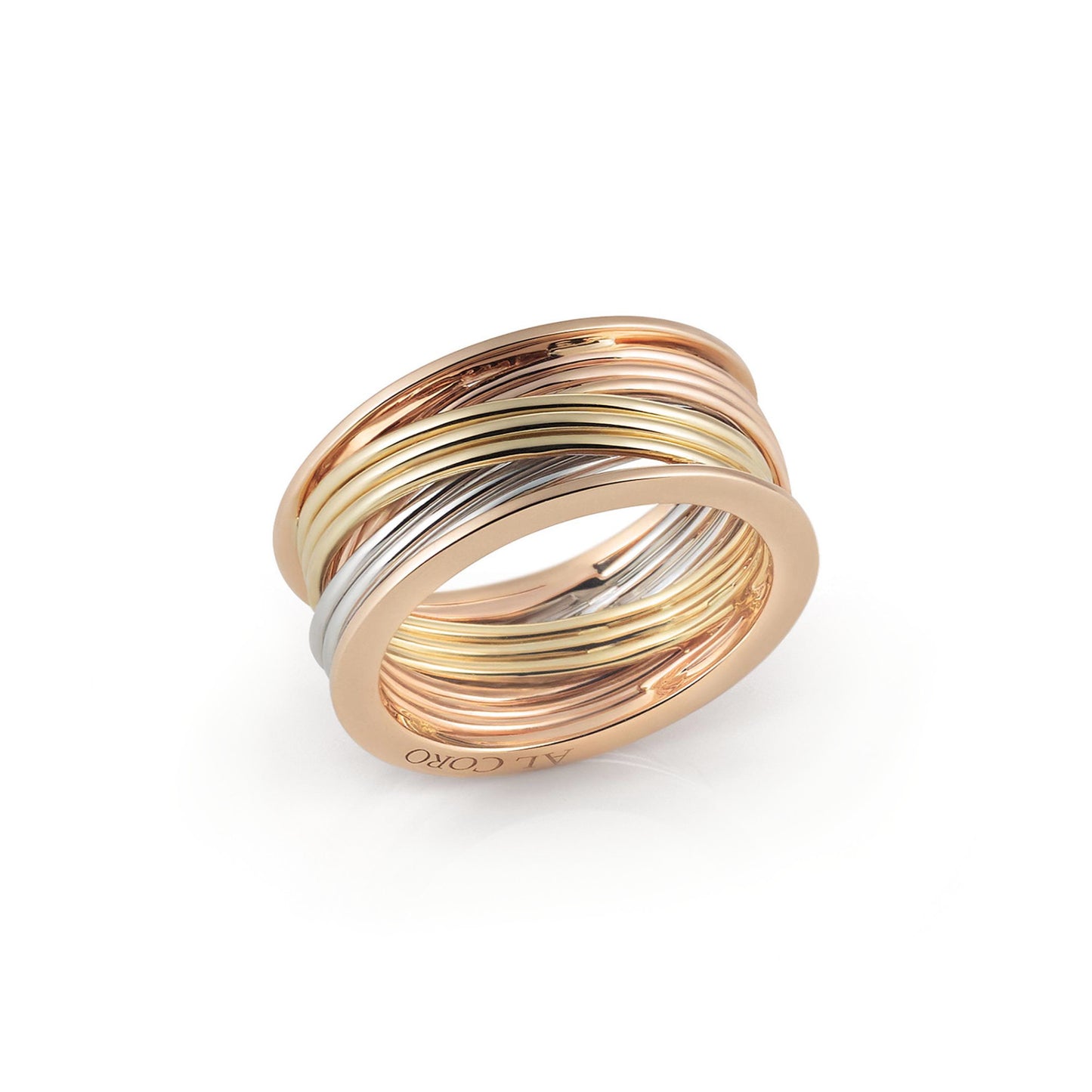 Al Coro Serenata Ring (NR235WGR) aus Gelbgold, Roségold, Weißgold, Rotgold