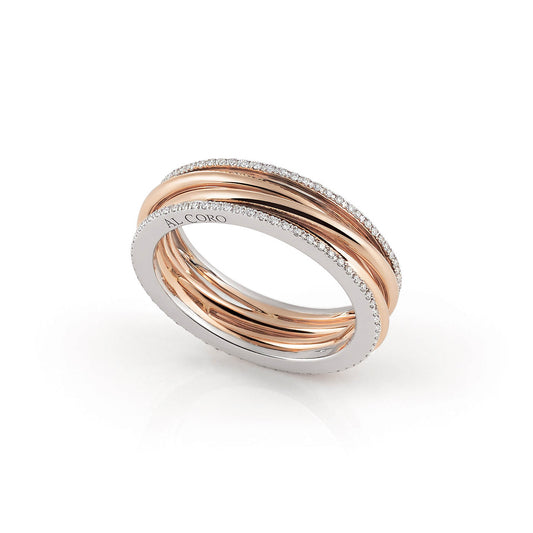 Al Coro Serenata Ring (NR236WR) aus Bicolor-Gold mit Diamant