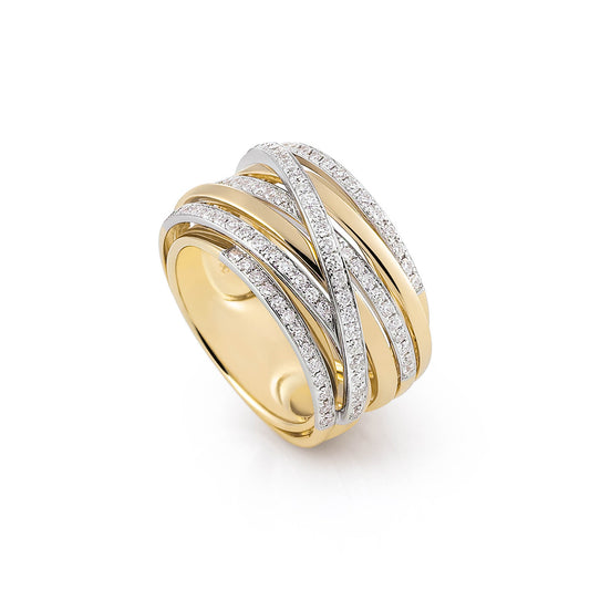 Al Coro Serenata Ring (NR376G) aus Bicolor-Gold mit Diamant