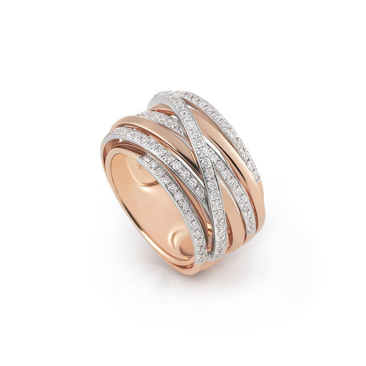 Al Coro Serenata Ring (NR376R) aus Bicolor-Gold mit Diamant