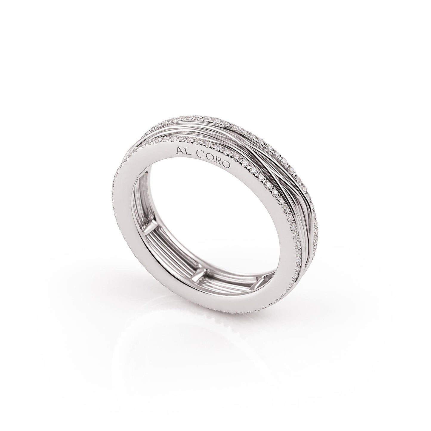 Al Coro Serenata Ring (NR904W) aus Weißgold mit Diamant