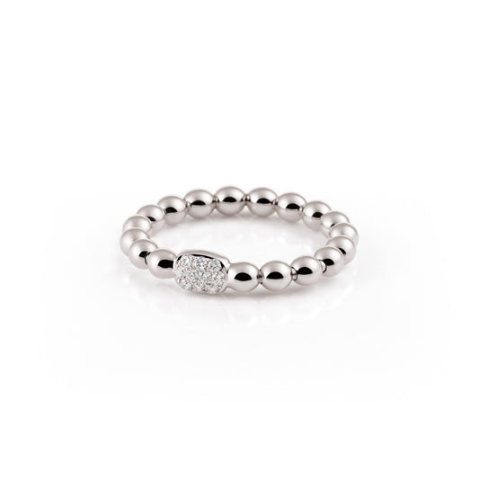 Stretchy Ring, Weißgold • Diamant von Al Coro (NRF2893W)