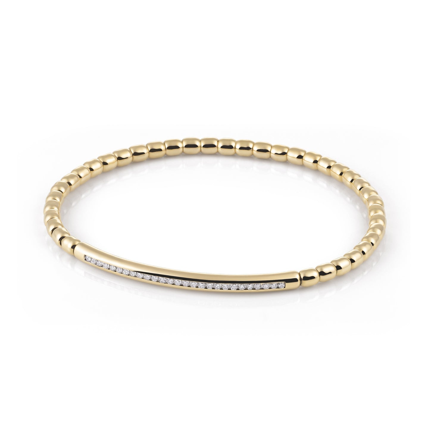 Stretchy Uomo Armband, Gelbgold • Diamant von Al Coro (A361G)