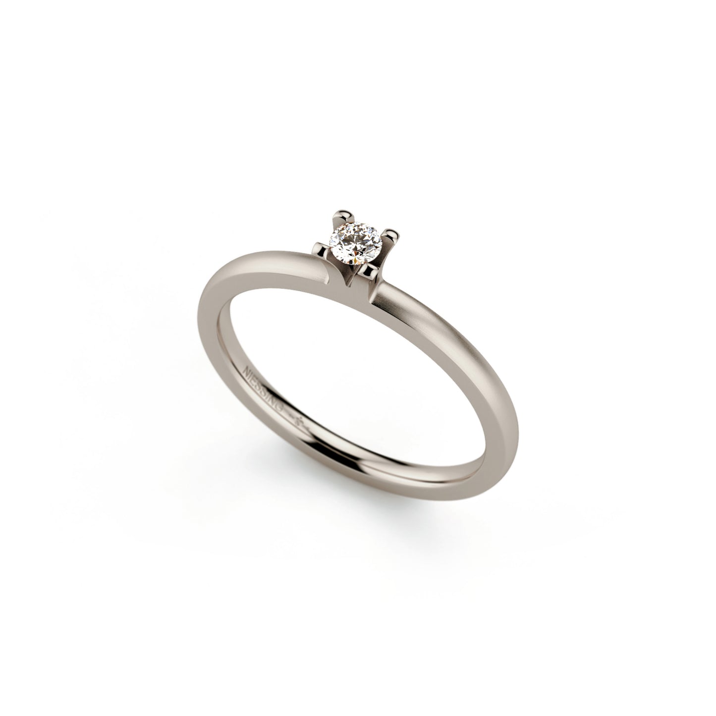 Amatis 4 Krappen Ring • Diamant von Niessing (N331960-0.08ct-top-wesselton-satin-fg)