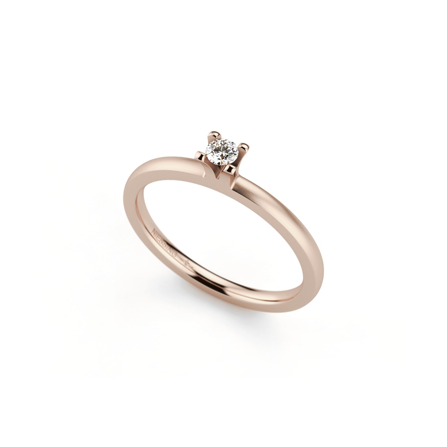 Amatis 4 Krappen Ring • Diamant von Niessing (N331960-0.08ct-top-wesselton-satin-rw)