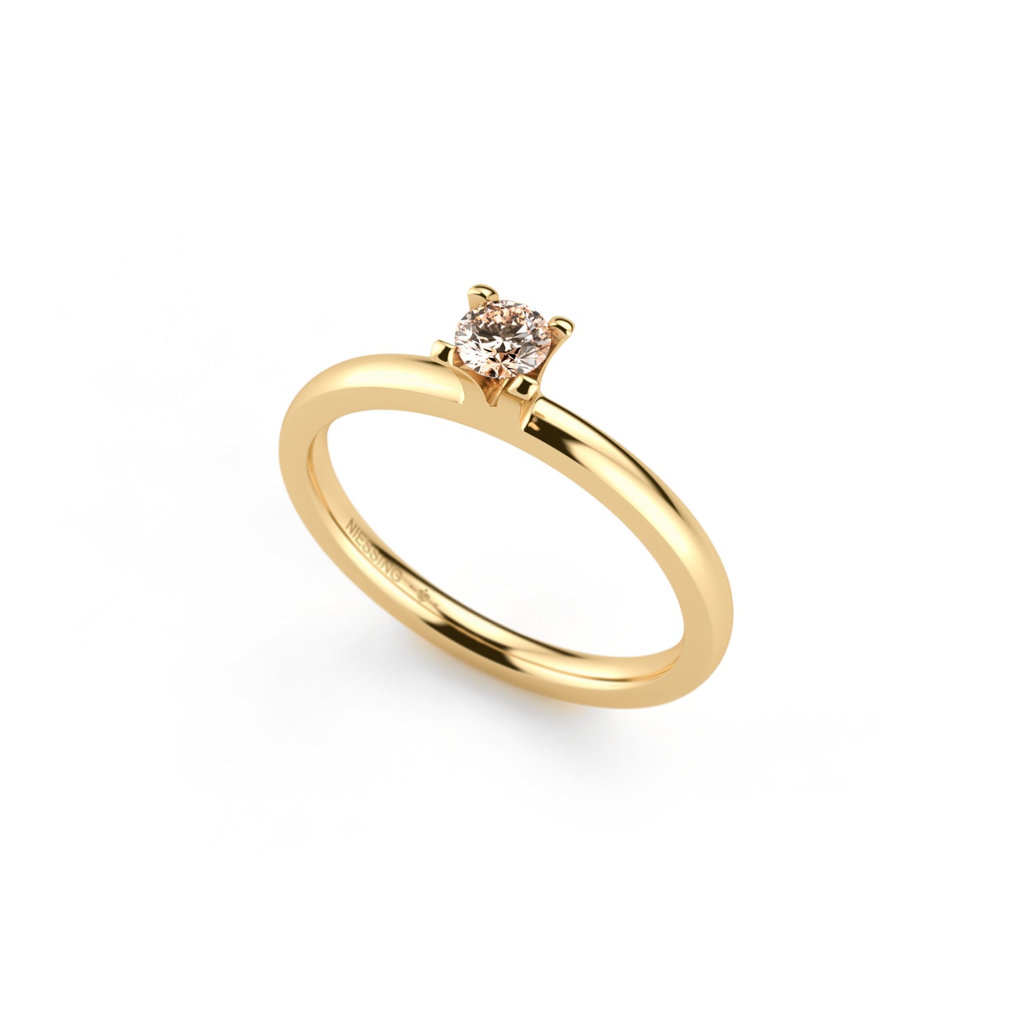 Amatis 4 Krappen Ring • Diamant von Niessing (N331960-0.16ct-cinnamon-gloss-cy)