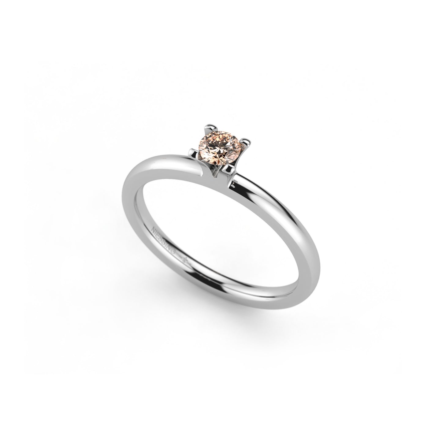 Amatis 4 Krappen Ring, Platin • Diamant von Niessing (N331960-0.16ct-cinnamon-gloss-pt)