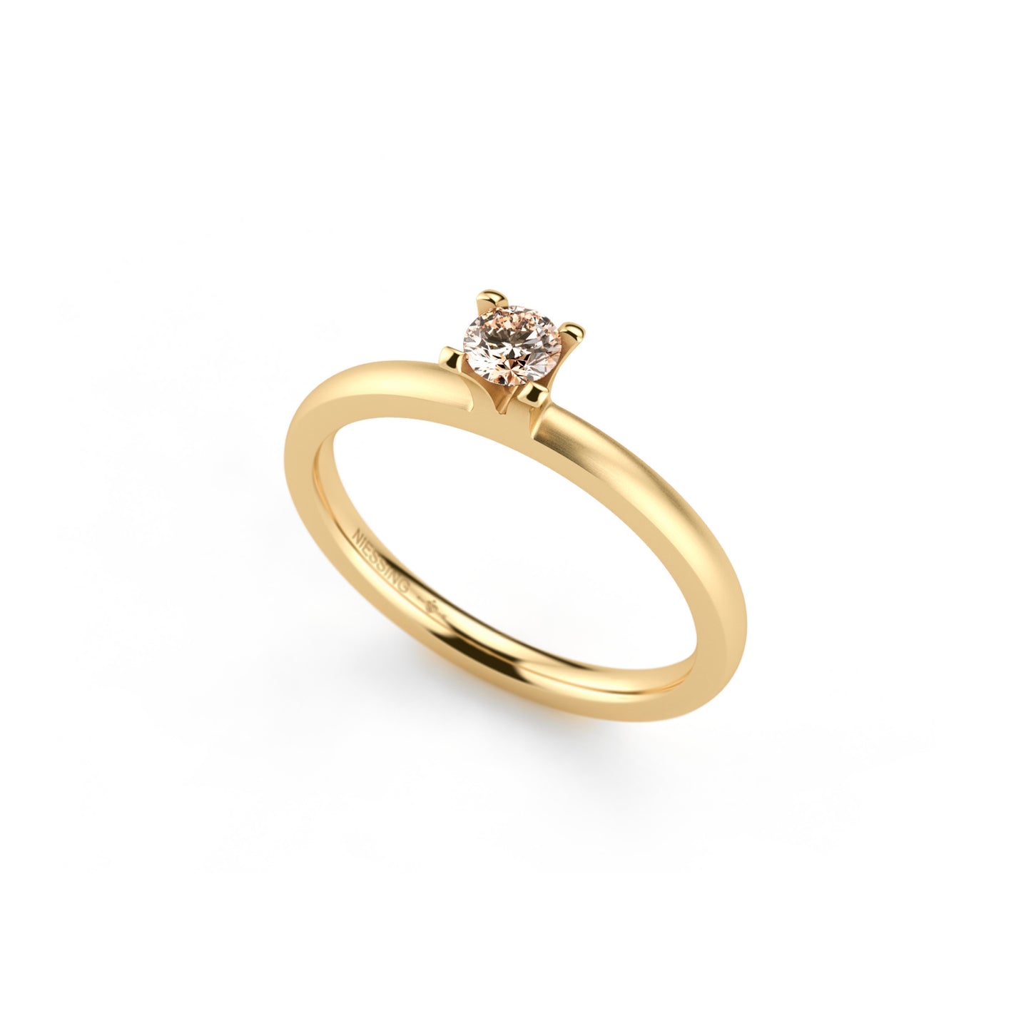 Amatis 4 Krappen Ring • Diamant von Niessing (N331960-0.16ct-cinnamon-satin-cy)
