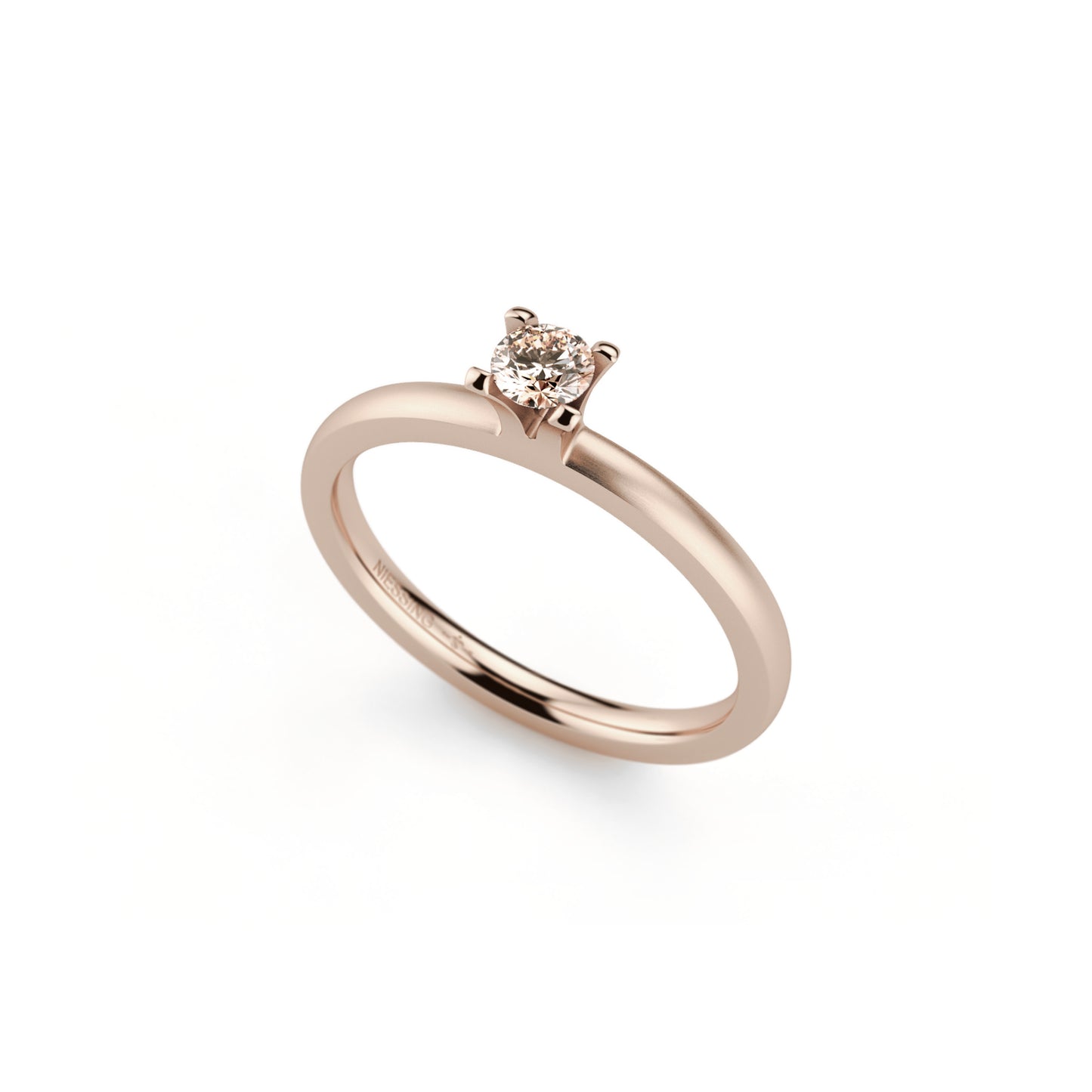 Amatis 4 Krappen Ring • Diamant von Niessing (N331960-0.16ct-cinnamon-satin-rw)