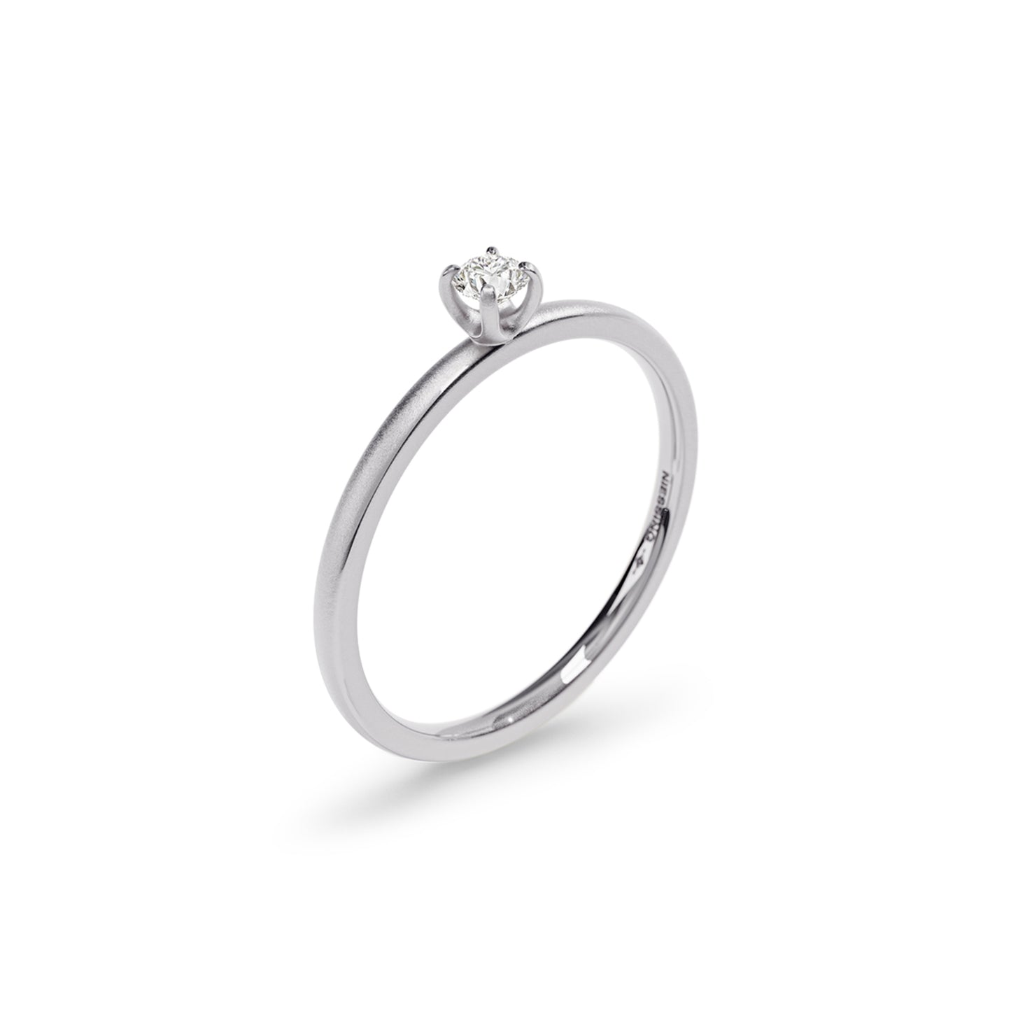 Amatis Fine C Ring, Platin • Diamant von Niessing (N381961-0.08ct-satin-pt)
