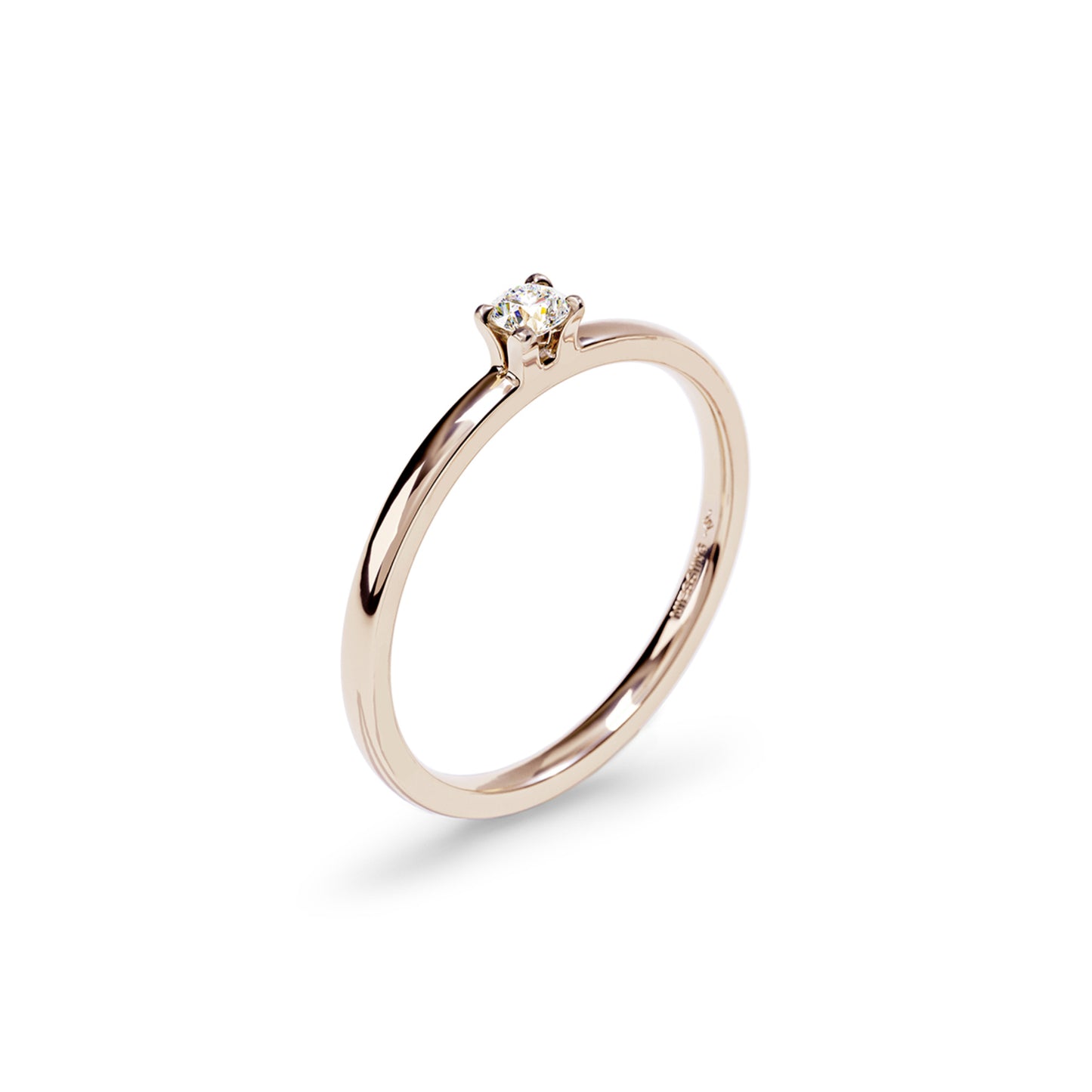 Amatis Fine Ring • Diamant von Niessing (N381964-0.08ct-gloss-rw)